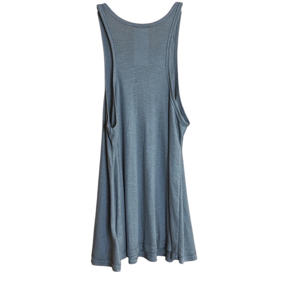 Free People Gray Long Beach Ribbed Tank Top - Picture 5 of 9